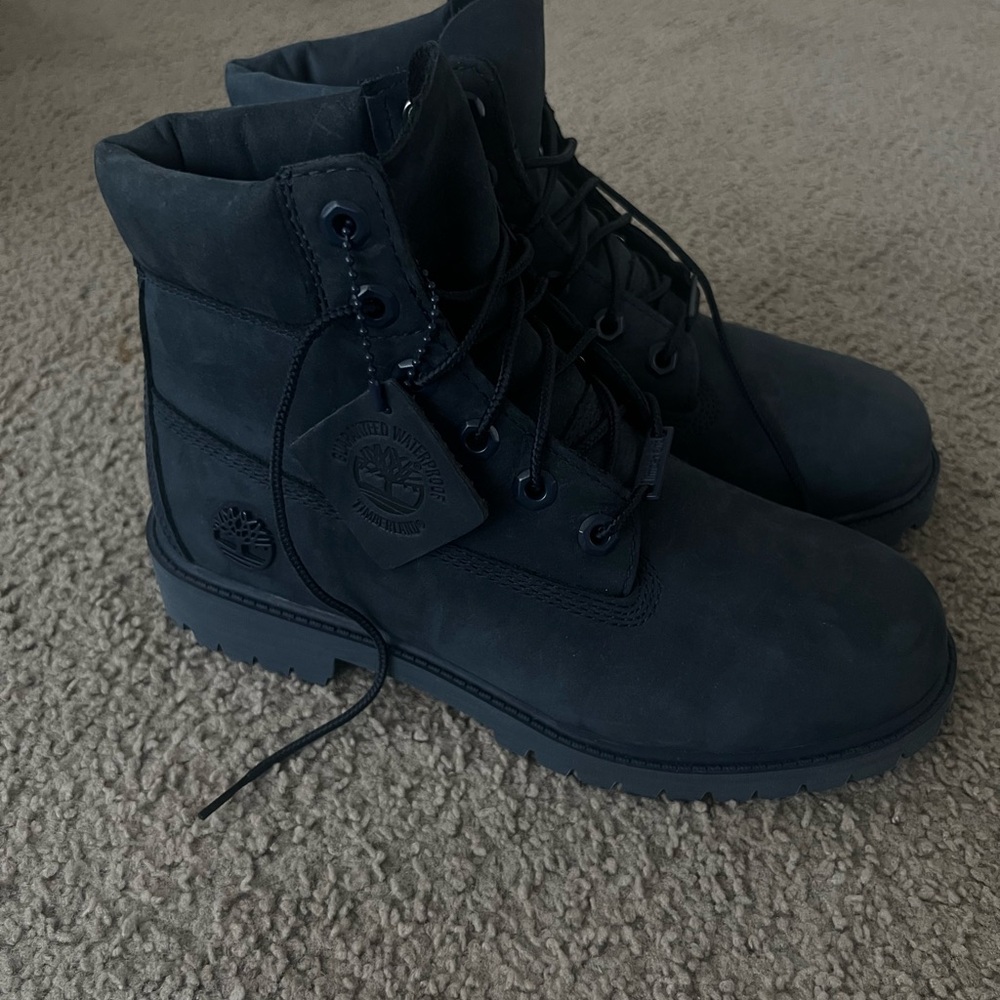TIMBERLAND Premium Waterproof Boot Kid's Size US 6 Navy Blue